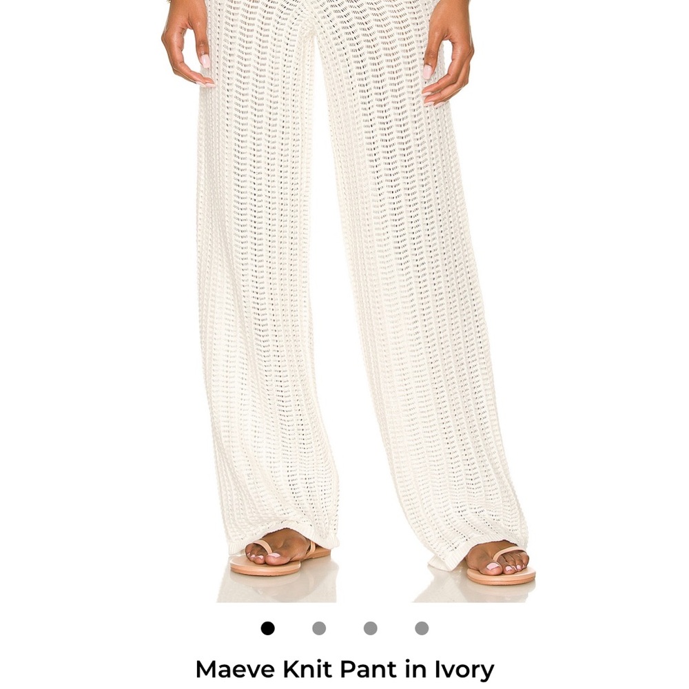 Tularosa Ivory Knit Coverup Pants
